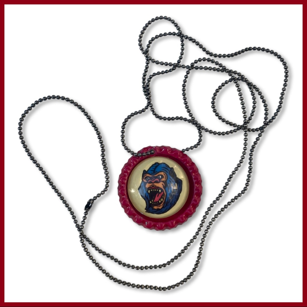 Tattoo-style Gorilla Long Necklace